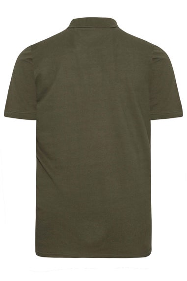 BadRhino Big & Tall Khaki Green Core Polo Shirt