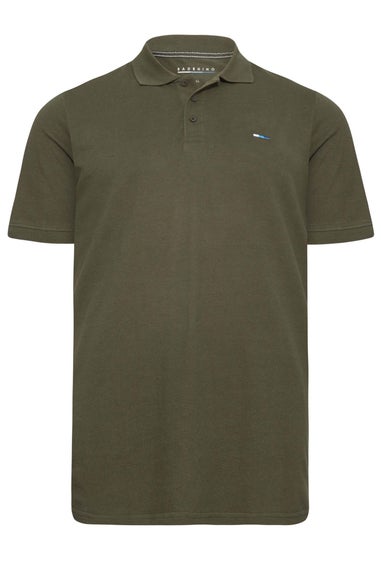BadRhino Big & Tall Khaki Green Core Polo Shirt