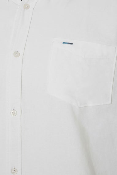 BadRhino Big & Tall White Long Sleeve Oxford Shirt