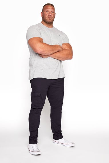 BadRhino Big & Tall Navy Blue Stretch Combat Cargo Trousers