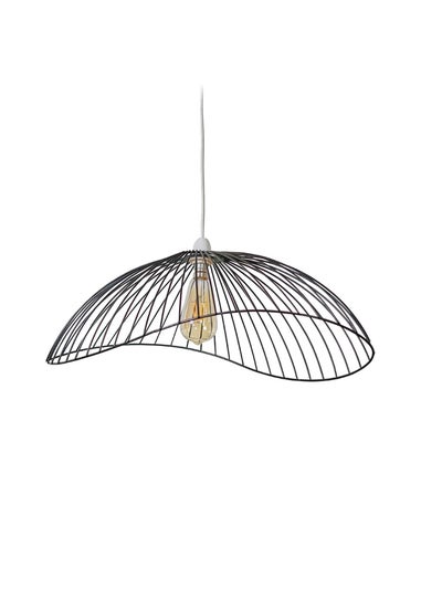 ValueLights Covelas Black Wavy Easy Fit Ceiling Lampshade