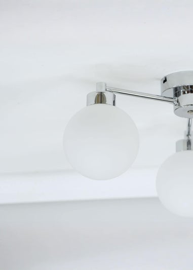 ValueLights Jonah Chrome 3 Arm Ceiling Light