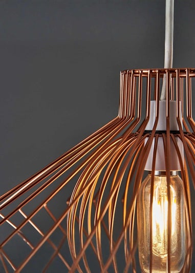 ValueLights Sinat Copper Easy Fit Ceiling Light Lampshade