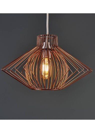 ValueLights Sinat Copper Easy Fit Ceiling Light Lampshade