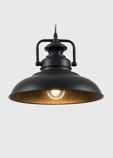ValueLights Duomo Black Dome Ceiling Light