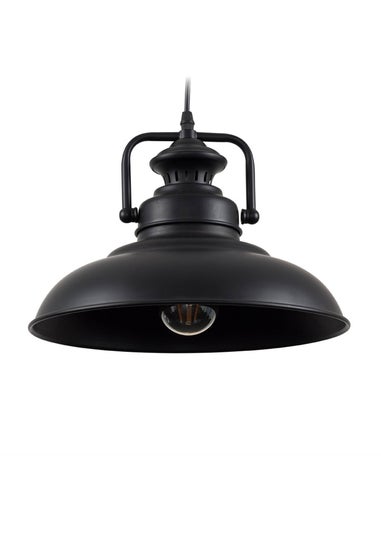 ValueLights Duomo Black Dome Ceiling Light