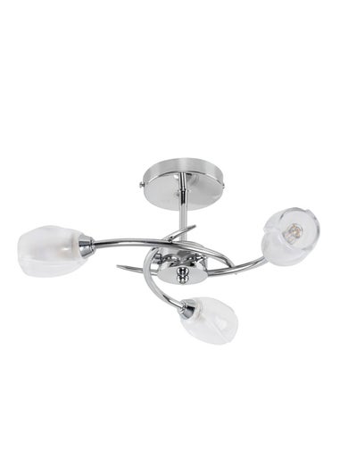 ValueLights Mia Chrome 3 Way Ceiling Light