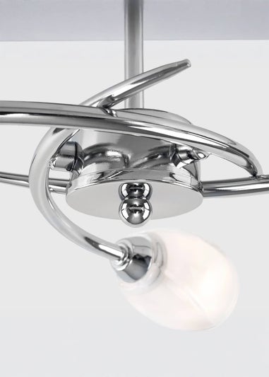 ValueLights Mia Chrome 3 Way Ceiling Light