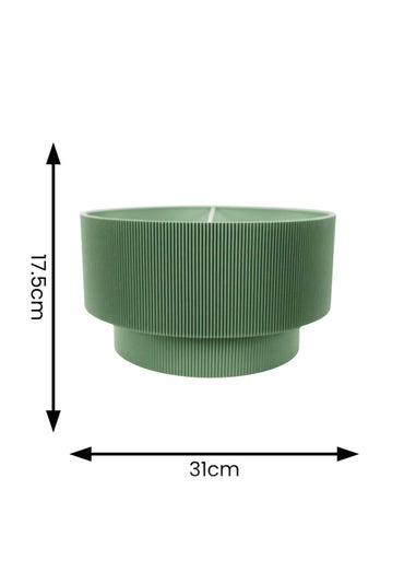 ValueLights Mason Moss Green 2 Tier Crinkle Easy Fit Ceiling Lampshade