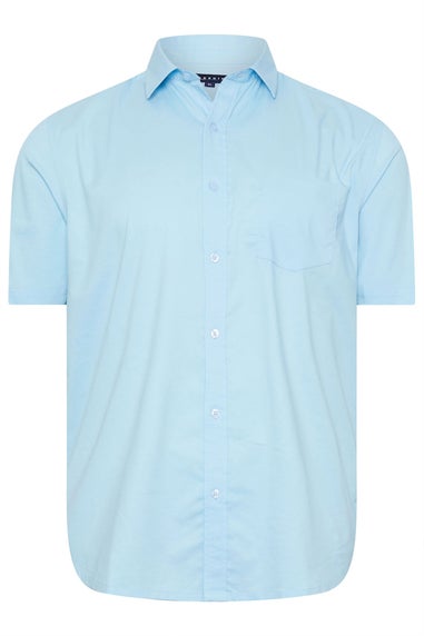 BadRhino Big & Tall Light Blue Stretch Short Sleeve Shirt