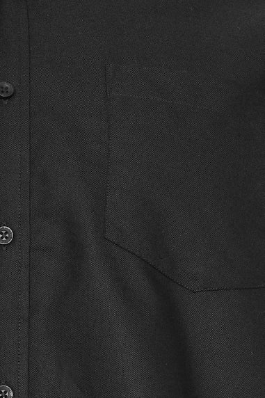 BadRhino Big & Tall Premium Black Short Sleeve Oxford Cotton Shirt