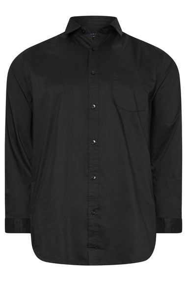 BadRhino Big & Tall Black Stretch Long Sleeve Shirt