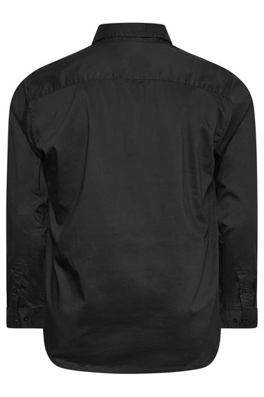 BadRhino Big & Tall Black Stretch Long Sleeve Shirt
