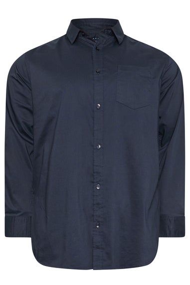 BadRhino Big & Tall Navy Blue Stretch Long Sleeve Shirt