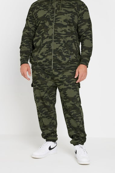 BadRhino Big & Tall Green Camo Print Cargo Joggers