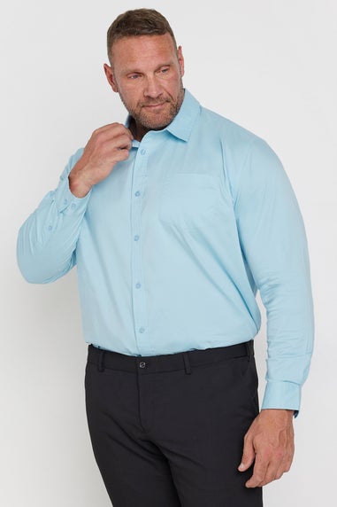 BadRhino Big & Tall Light Blue Stretch Long Sleeve Shirt
