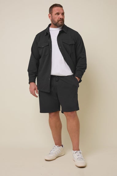 BadRhino Big & Tall Black Texture Jersey Shorts