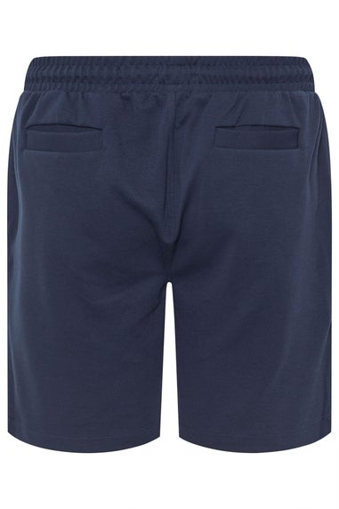 BadRhino Big & Tall Navy Blue Textured Jersey Shorts