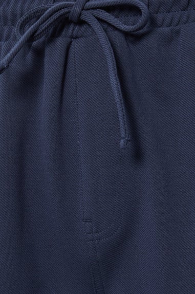 BadRhino Big & Tall Navy Blue Textured Jersey Shorts