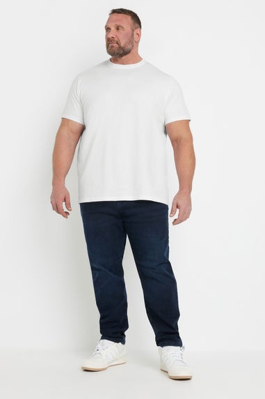 BadRhino Big & Tall White Seersucker Textured T-Shirt