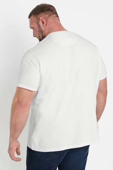 BadRhino Big & Tall White Seersucker Textured T-Shirt