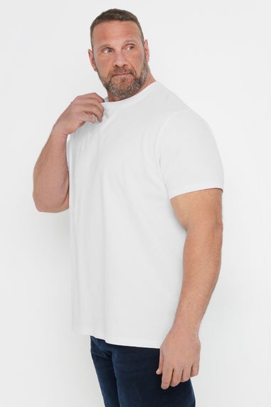 BadRhino Big & Tall White Seersucker Textured T-Shirt