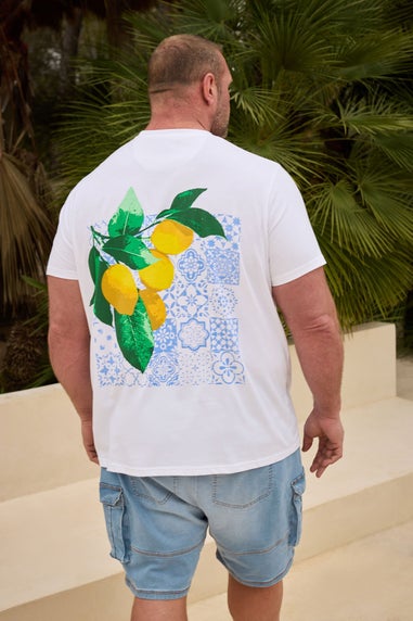 BadRhino Big & Tall White Lemon Graphic T-Shirt