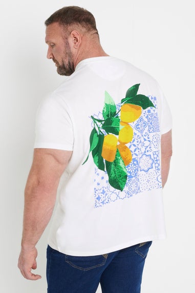 BadRhino Big & Tall White Lemon Graphic T-Shirt