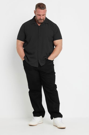 BadRhino Big & Tall Black Seersucker Shirt