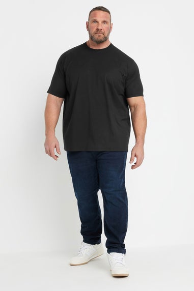 BadRhino Big & Tall Black Soft Touch Relaxed Fit T-Shirt