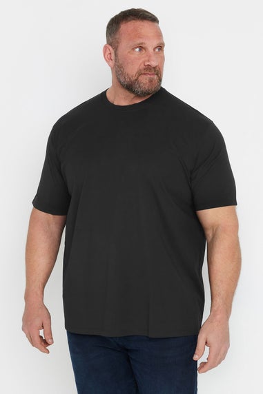 BadRhino Big & Tall Black Soft Touch Relaxed Fit T-Shirt