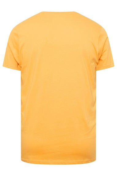 BadRhino Big & Tall Yellow Bicycle Print T-Shirt