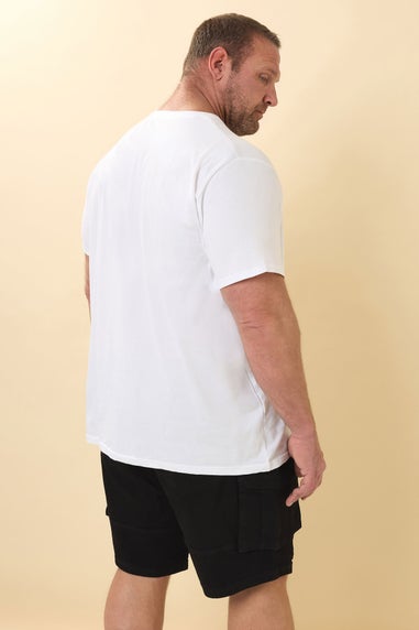 BadRhino Big & Tall Black Elasticated Cargo Denim Shorts