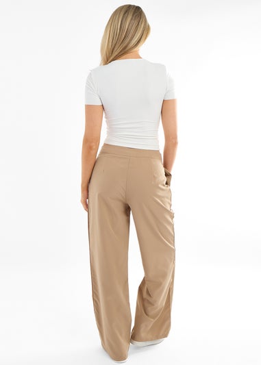 Gini London Stone Folded Stripe Waistband Trouser