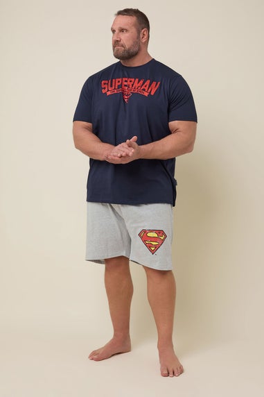 BadRhino Big & Tall Navy Blue Superman Pyjama Set