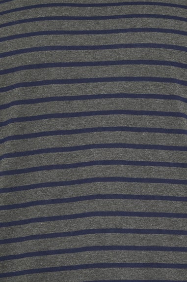 BadRhino Big & Tall Navy Blue & Grey Stripe Pyjama Set