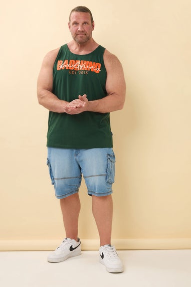 BadRhino Big & Tall 2 PACK Black & Green Scripted Vest