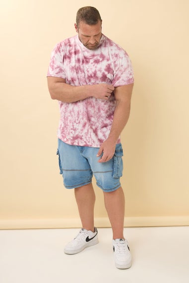 BadRhino Big & Tall Pink Tie Dye T-Shirt