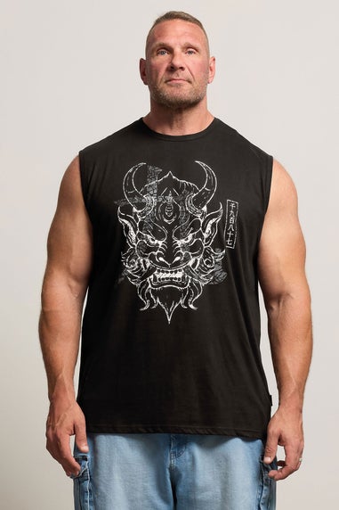 BadRhino Japanese Black Demon Graphic Vest Top