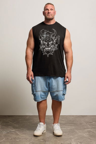 BadRhino Japanese Black Demon Graphic Vest Top