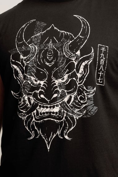 BadRhino Japanese Black Demon Graphic Vest Top