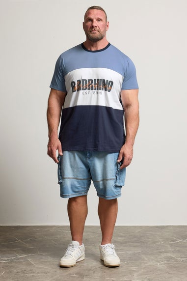 BadRhino Blue Cut & Sew Scripted T-Shirt