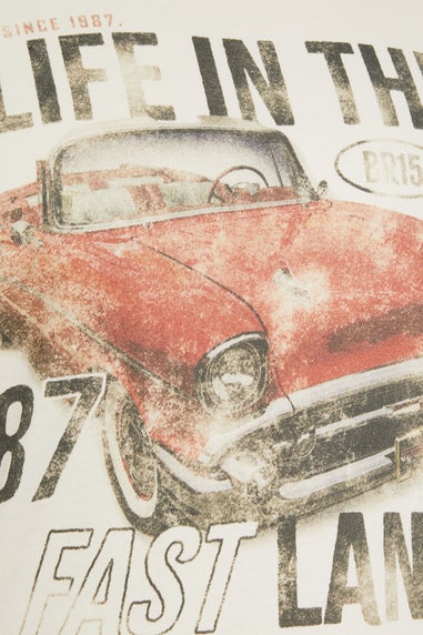 BadRhino Off White Life In The Fast Lane Graphic T-Shirt