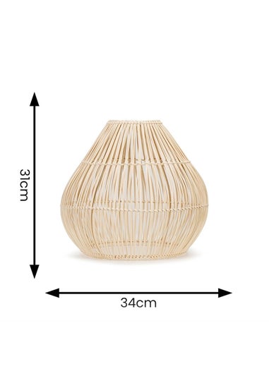 ValueLights Vine Natural Rattan Easy Fit Ceiling Lampshade