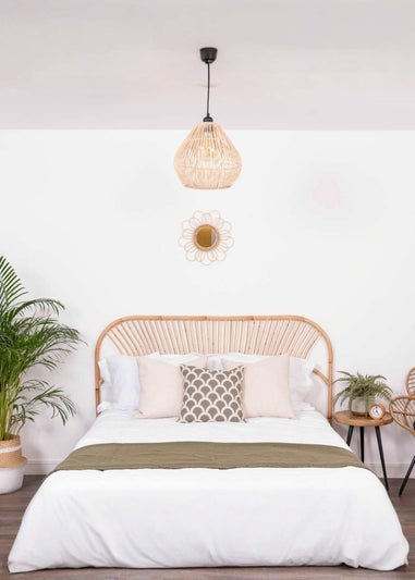 ValueLights Vine Natural Rattan Easy Fit Ceiling Lampshade