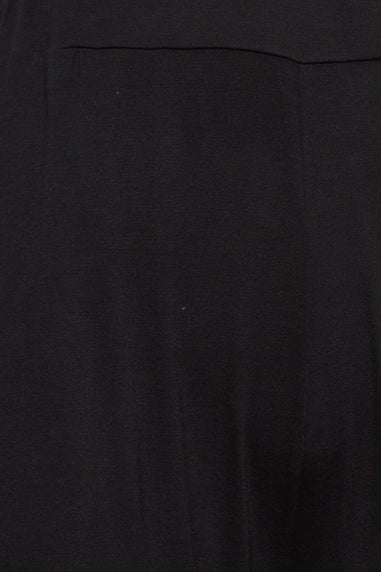 Yours Curve Black Wide Leg Stretch Trousers