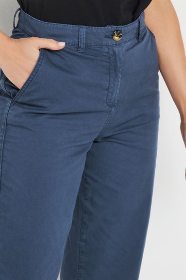 Long Tall Sally Navy Blue Cotton Straight Leg Chino Jeans