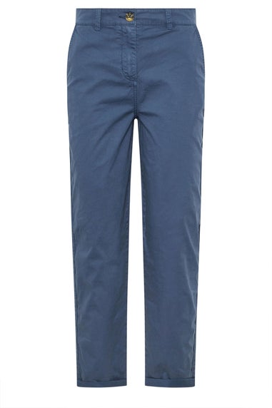 Long Tall Sally Navy Blue Cotton Straight Leg Chino Jeans