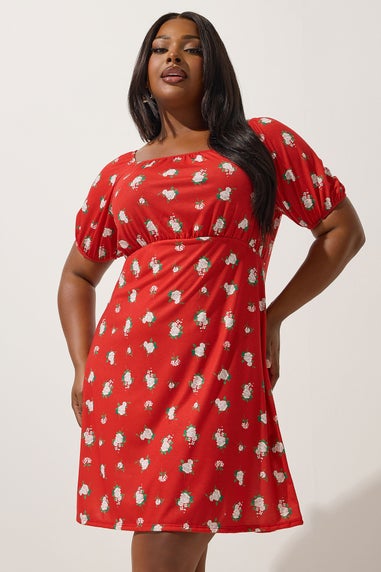 LIMITED COLLECTION Curve Red Floral Mini Dress