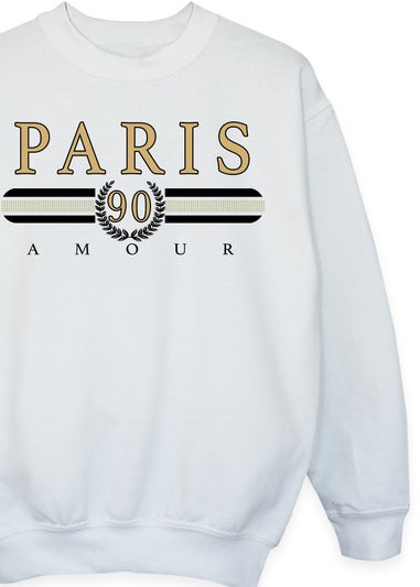 Brands In Paris Amour Kids White Graphic Sweatshirt (3-13 Years)